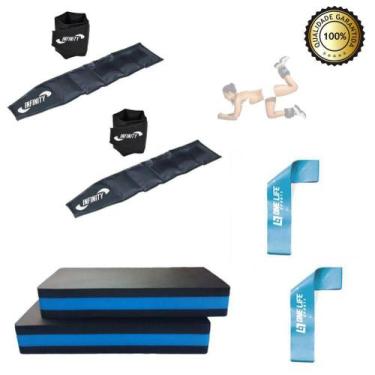 Imagem de Kit Funcional: 2 - Steps,Mini Band Médio E Caneleiras 2 Kg - Infinity