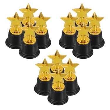 Imagem de Milisten Conjunto de 6 Troféus Dourados Em Formato de Estrela, Mini Troféus Com Base de Plástico, Prêmios para Festas, Competições, Premiações Em Sala de Aula E Jogos.