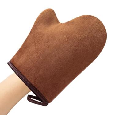 Imagem de Luva de bronzeamento, luva de bronzeamento sem sol, aplicador reutilizável lavável na máquina com polegar ferramenta ultra macia para mulheres e homens, loções, mousse, rosto e corpo