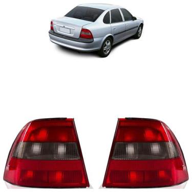 Imagem de Lanterna Traseira Vectra 1996 1997 1998 1999 Bicolor Fumê Estriada Acr