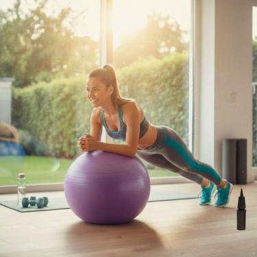 Imagem de Bola Suiça Atividades Fisioterapia Yoga Pilates Exercícios Gestação An