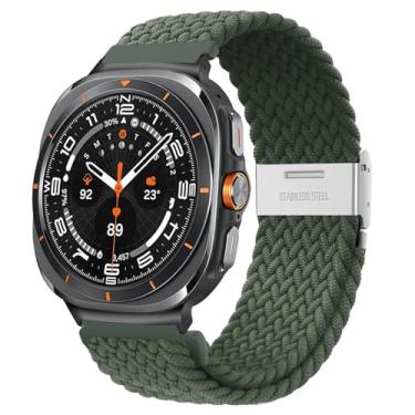 Imagem de SAAWEE Para Galaxy Watch Ultra 47 mm Pulseiras de Nylon Elástico Trançado Solo Loop Pulseira, Ultra 47mm, Ágata