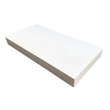 Imagem de Suporte de pedestal para exibição de manequim branco - Base de plataforma quadrada grande para lojas de noivas, catering, sobremesas, joias e colecionáveis (120 x 50 x 10 cm) - ideal para exibir