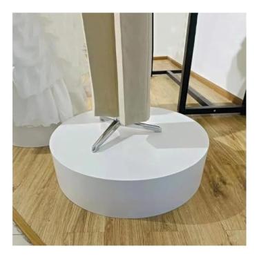 Imagem de Pedestal de loja de noivas para mulheres em pé, suportes de exibição plataforma para manequim/pessoa/sapato/bolsas, coleções, esculturas, recepção de eventos de festa de casamento (branco, 80 x 20 cm)