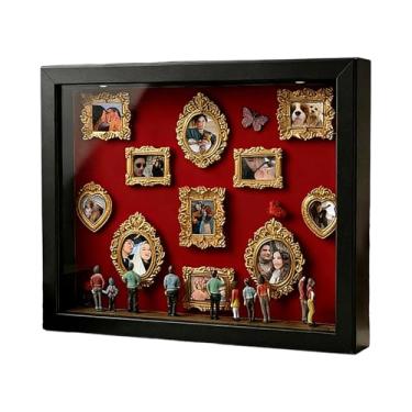 Imagem de Moldura Para Fotografias Do Mini Museu - Porta-retratos Com Luz LED | 11 Miniportaretratos Com 8 Estatuetas,Para Dos Namorados Casamento Aniversário Decoração De Mesa