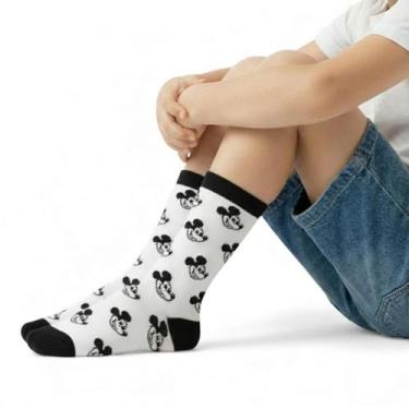 Imagem de Meia Infantil Menino Mickey Mouse Disney - Jolitex Ternille, Preto, 19