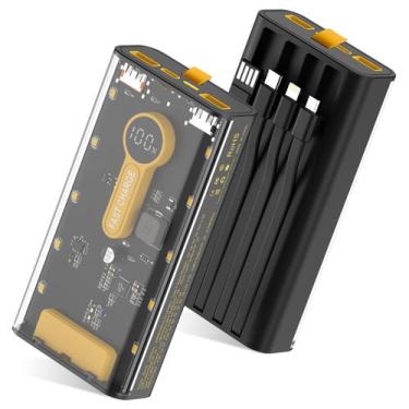 Imagem de Carregador portátil Power Bank 10000mAh 22,5 W com cabos embutidos - M