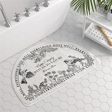 Imagem de SHENGANG Tapete de banheiro Microfibra Banheira Piso Lateral Antiderrapante Tapetes Higiênico Capacho para Chuveiro, 14,40x60cm