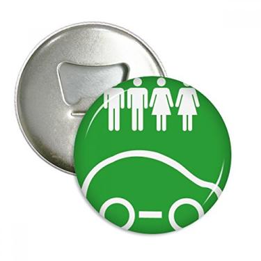 Imagem de People Energy Vehicles Protect Environment Abridor de garrafas com ímã de geladeira emblema multifuncional