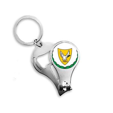 Imagem de Chipre National Emblem Country Alicate de unha Chaveiro Abridor de Garrafas Cortador