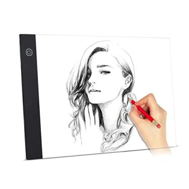 Imagem de LUGU Tamanho A4 Ult -fino LED Light Pad Box Painting T cing Panel Copyboa USB Powered 3-L Adjustable Brightness for Cartoon T cing Pencil D wing