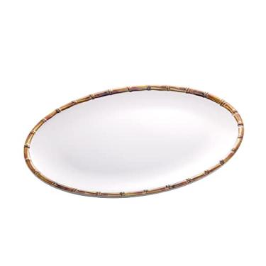 Imagem de TRAVESSA MELAMINA BAMBU BRANCO 40x28x2cm