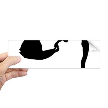 Imagem de DIYthinker Adesivo retangular de para-choque para notebook com arte dançarina saltando esportes