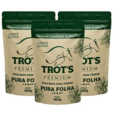 Imagem de Kit 3x Erva Mate Tereré Trot's Premium 500g Pura Folha