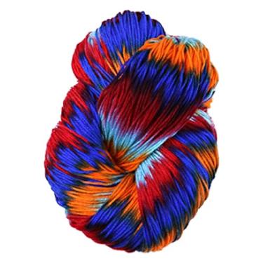 Imagem de SANGHAI Fio de tricô 50 g/novelo colorido misturado fio de tricô acrílico tingido à mão fio de crochê I