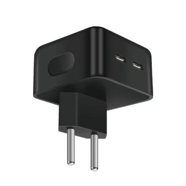 Imagem de Carregador Fonte Duplo Usb-C 40W Turbo 2 Entradas PD Bivolt - Danet