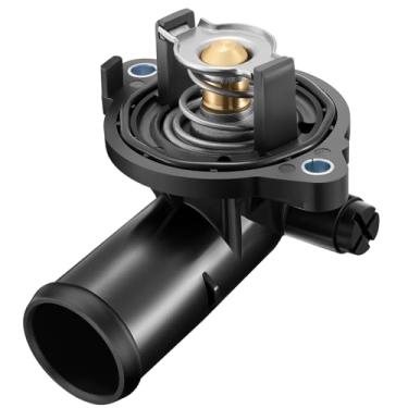 Imagem de BDFHYK Conjunto de carcaça do termostato de refrigeração do motor 902-3035 compatível com Chrysler 2011-2022 300, compatível com Dodge 2011-2022 Challenger Charger 3.6L Replace 5184977AD 5184977AE