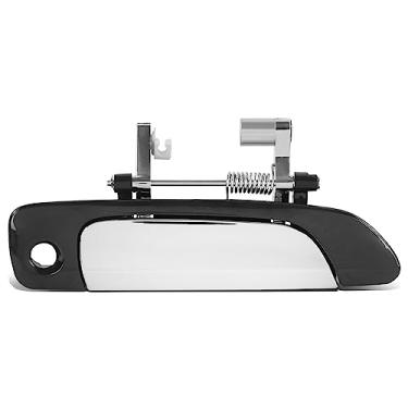 Imagem de DNA MOTORING Maçaneta externa dianteira direita compatível com 01-05 Honda Civic Sedan Coupe, com fechadura, preto/cromado, OEM-DHO-01055