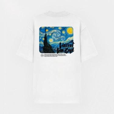 Imagem de Camiseta Estampada Over StreetWear Abstract Noite Estrelada Van Gogh -