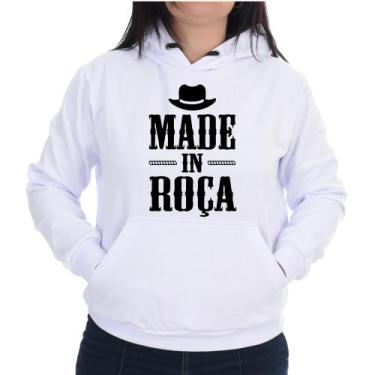 Imagem de Blusa Moletom Flanelado Canguru Feminina Made In Roça - Elite, Branco,