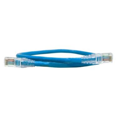 Imagem de Cabo De Rede Patch Cord 1 Metro CAT6 100% Cobre Azul Ethernet Lan Utp 