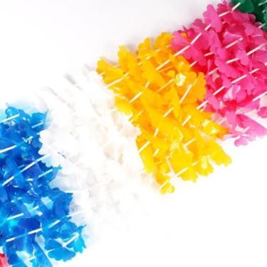 Imagem de Colar Havaiano Colorido - 12 Unidades - Festas e Fantasias