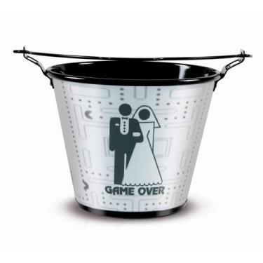 Imagem de Balde Gelo Cerveja Bebidas Refrigerantes 7,4 L Game Over Cor Preto - A