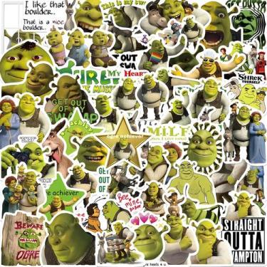 Imagem de Shrek Monster Cartoon Graffiti Adesivos 52pcs Decalques À Prova D'água