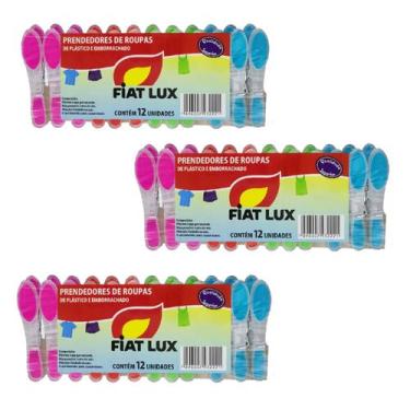 Imagem de 36 Pregadores Roupa Fiat Lux- Alta Pressão- Emborrachado