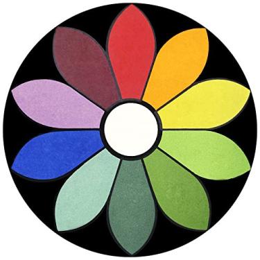 Imagem de Mouse pad para mulheres com design de arte redondo, base de borracha gel médio mousepad para PC, computador e laptop melhor precisão e velocidade de florescimento (círculo cromático por James Ward)