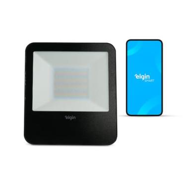 Imagem de Refletor LED Inteligente 50W Elgin RGB Smart Wifi compatível com Alexa e Google Home