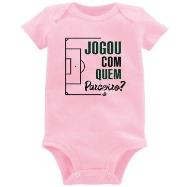 Imagem de Body Bebê Jogou com quem parceiro - Foca na Moda, Rosa bebê, GG