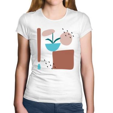 Imagem de Baby Look Algodão Vaso de Planta Minimalista Abstrato - Foca na Moda, 