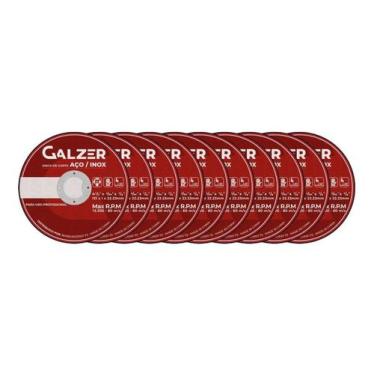 Imagem de Kit 10 Disco de corte fino Aço/inox 4.1/2 - Galzer
