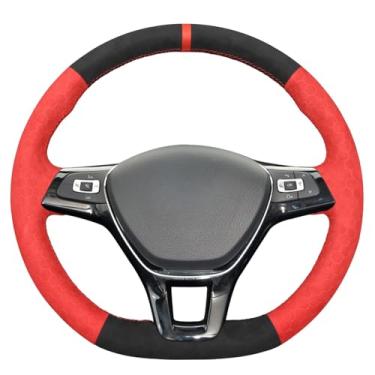 Imagem de MEWANT Capa volante costurada à mão para golfe 7/golfe Sportsvan/Polo 5/Polo 6/Up!/Arteon/Passat B8/Passat Variant/T-Roc/Jetta/Sharan/Caddy