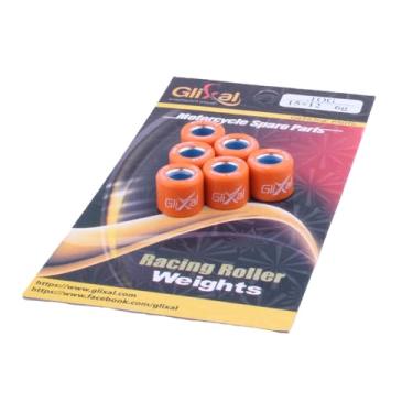 Imagem de Glixal Conjunto de pesos de rolo variador de corrida de alto desempenho 15x12mm para Yamaha Jog Vino Zuma 50, Aprilia, Keeway, CPI 2T Scooter Moped ATV 1PE40QMB Minarelli Engine (6 gramas)