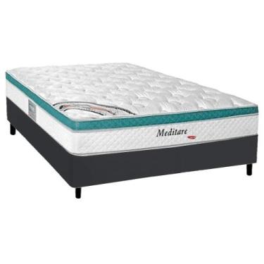 Imagem de Cama Box Casal com Colchão Herval Meditare Molas Ensacadas 138x188x69c