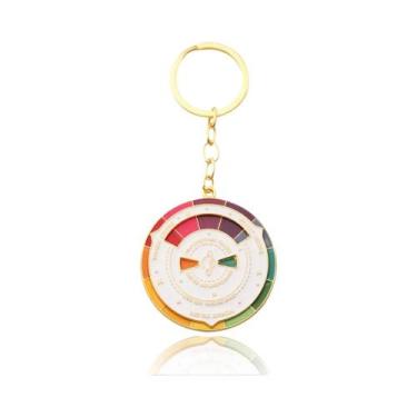 Imagem de Cor Bússola Esmalte Chaveiro Rotativo Cor Roda Carro Acessórios Estéti