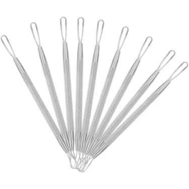 Imagem de Ipetboom Conjunto de ferramentas de extremidade dupla de aço inoxidável de 7 peças para uso doméstico, kit de extrator de espinhas com design especial de , cores sortidas, 10 cm