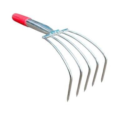 Imagem de Bothyi Ancinho de mão, cultivador portátil versátil para escavação de pequenas ervas daninhas, ancinho para cultivo de folhas, ferramenta de jardinagem para, 5 Dentes