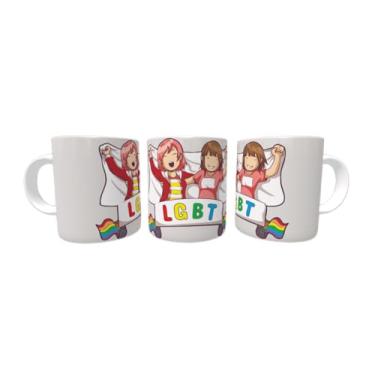 Imagem de Caneca Porcelana - LGBT Garotas na Causa