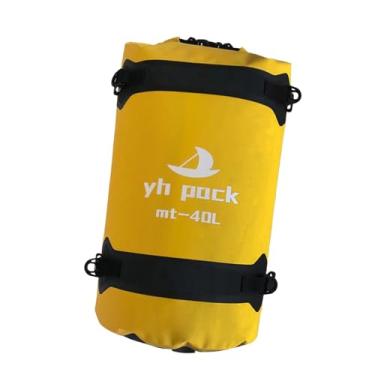 Imagem de Vaveren Bolsa de viagem impermeável para motocicleta, bolsa traseira, multiuso, resistente, espaçosa, para homens e mulheres, para viagens e passeios de barco, Amarelo 40l