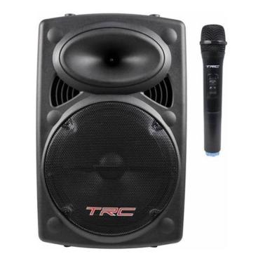 Imagem de Caixa De Som Ativa 12 Polegadas 350W Com Led Microfone E Bateria Trc-436 Trc