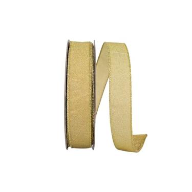 Imagem de Reliant Ribbon Fita de borda metálica brilhante brilhante com fio, dourado