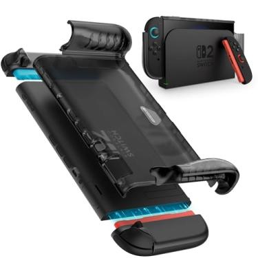 Imagem de i-Blason Capa Protetora Para Nintendo Switch 2 2025, Durável, Fina, Fosca, Transparente, Anti-Impressão Digital, Com Aderência Em Tpu Confortável E Encaixável, Compatível Controle Joy-Con Estação De