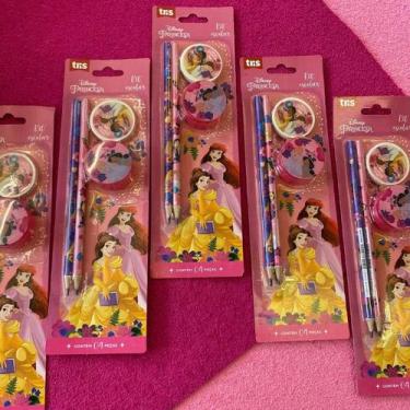 Imagem de kit escolar disney princesas 4 peças tris