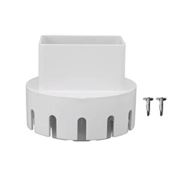 Imagem de Adaptador de bico para drenagem, adaptador de drenagem, adaptador de dreno de plástico, conector conversor de tubo descendente com parafusos (branco G 7,6 x 10 cm)