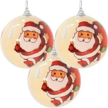 Imagem de Kit 18 Bola De Natal árvore De Natal Enfeite Papai Noel 75mm - OUTRAS 