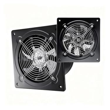 Imagem de HYZHANHONG Ventilador de exaustão de uso doméstico eficiente 4/6/7/8/10/12 polegadas Ventiladores de ventilação montados na parede Ventilador extrator de ventilação Ventilador,Black,8 Inch
