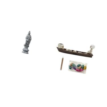 Imagem de Fenteer Guan Yin Caveira Estátua Acessórios Ornamento Presentes Tradicionais Estatueta Kuanyin Escultura de Buda Feminino Queimador de Incenso Mesa